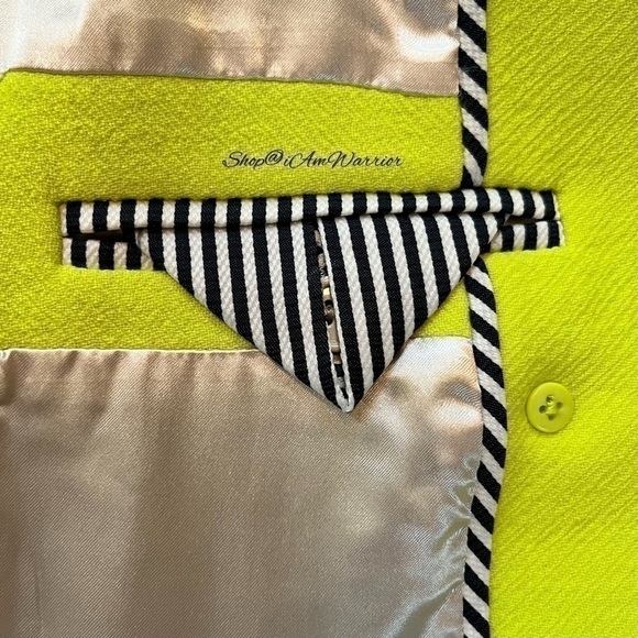 J.Crew Collection NWOT neon wool blend double breasted peacoat *shop@iamwarrior - Picture 11 of 15